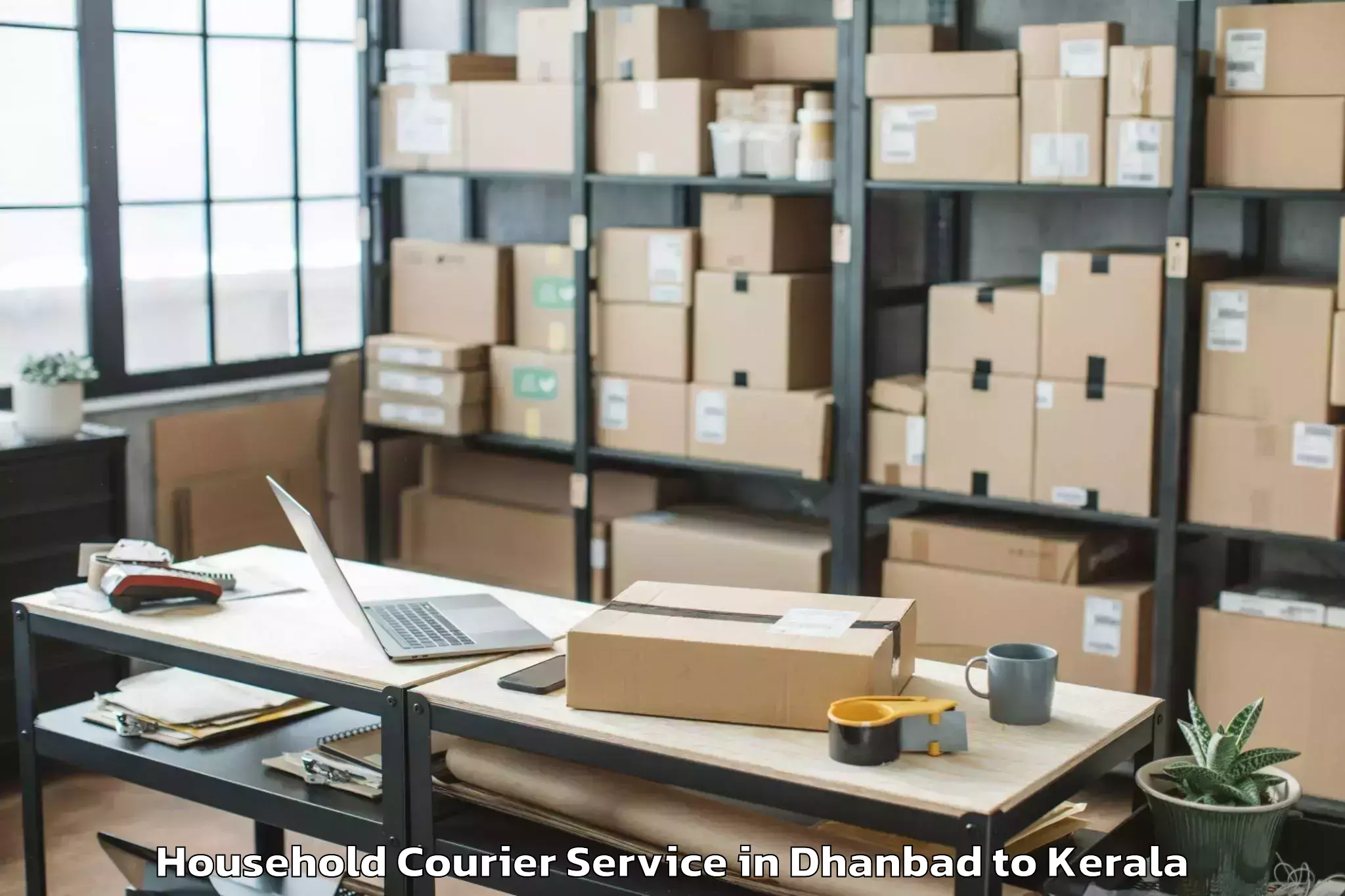 Book Dhanbad to Olavakkot Household Courier